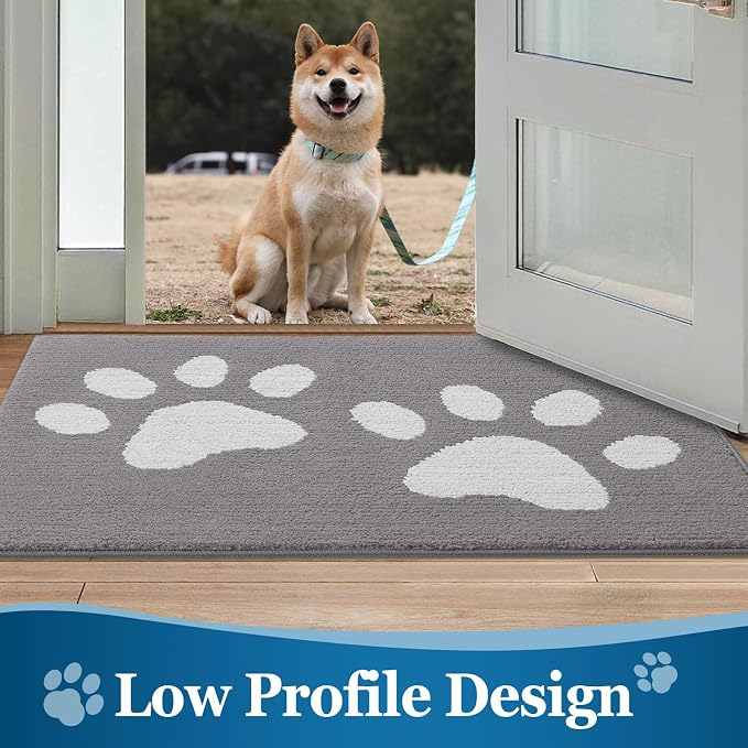 Buganda Dog Door Mat for Muddy Paws, Absorbent Dirt Trapper Washable Indoor - Image 6
