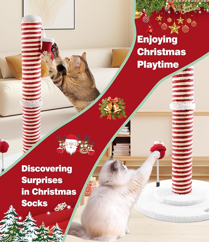 Christmas Cat Scratching Post, Christmas Cat Scratcher - Image 4