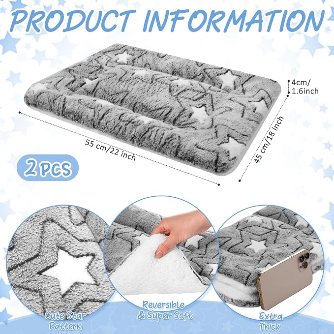 VitalCozy 2 Pack Self Warming Cat Mat Self Heating Pad Bed Reversible Machine - Image 2