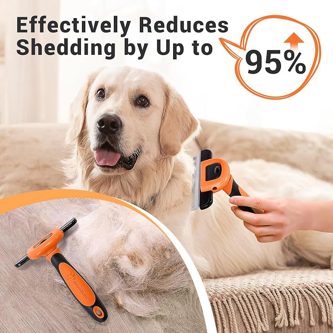 MIU COLOR Pet Grooming Brush, Deshedding Tool - Image 3