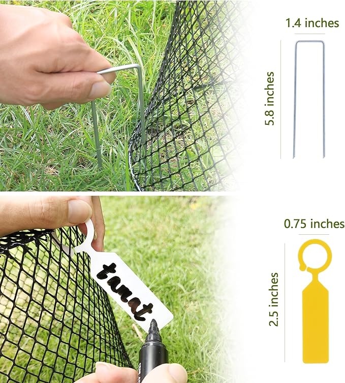 Anothera 20Pcs Chicken Wire Cloche Plant Covers, 9.2×9.2 Inches Plant - Image 5