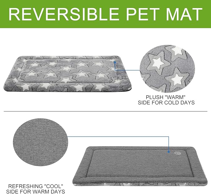 EMPSIGN Fancy Dog Bed Mat, Pet Bed Pad Reversible, Machine Washable Crate Pad - Image 3