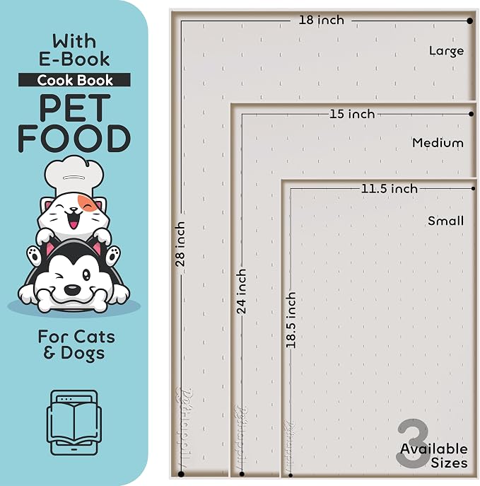 Dog Food Mat - Raised Edges Dogs Mat - Image 2