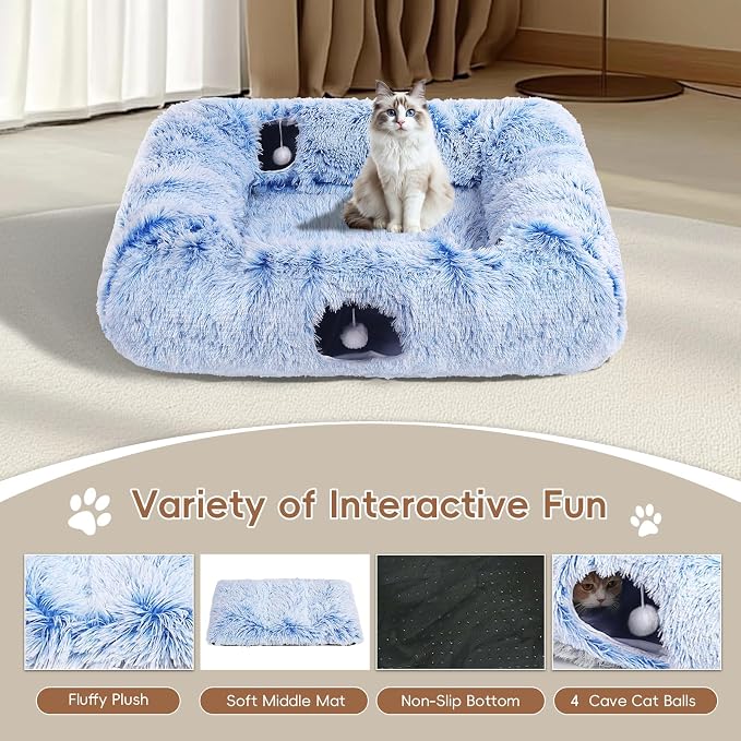 Extra Large Cat Tunnel Bed, 4 Ways Tunnels - Image 5