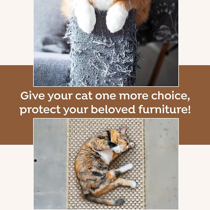 Premium Brazilian Cat Scratcher Mat – 24'' x 16'' Natural Fiber 100% Sisal - Image 8