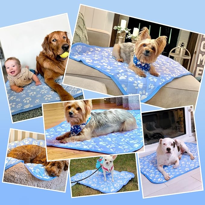 Rywell Cooling Mat for Dogs Extra Large, Washable Non-Toxic Portable Kennel Dog - Image 8