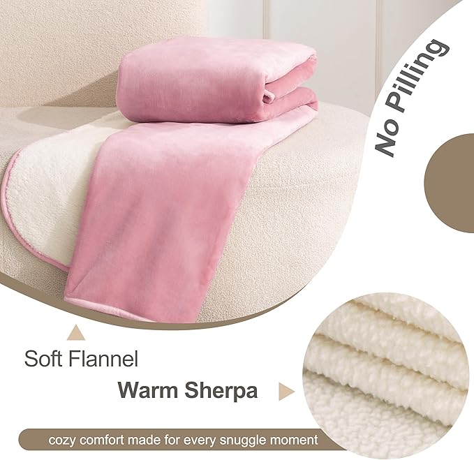 gogobunny Waterproof Bed Blanket, Reversible Sherpa Fleece Throw Blanket - Image 8