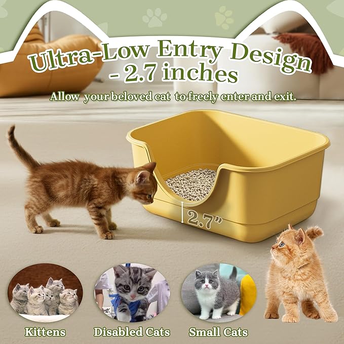 2 Pack Low Entry Small Litter Box - Image 2