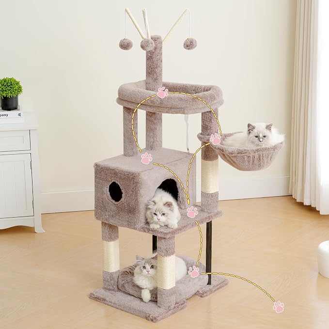 Heybly Cat Tree, 45.3-Inch Cat Tower - Image 2