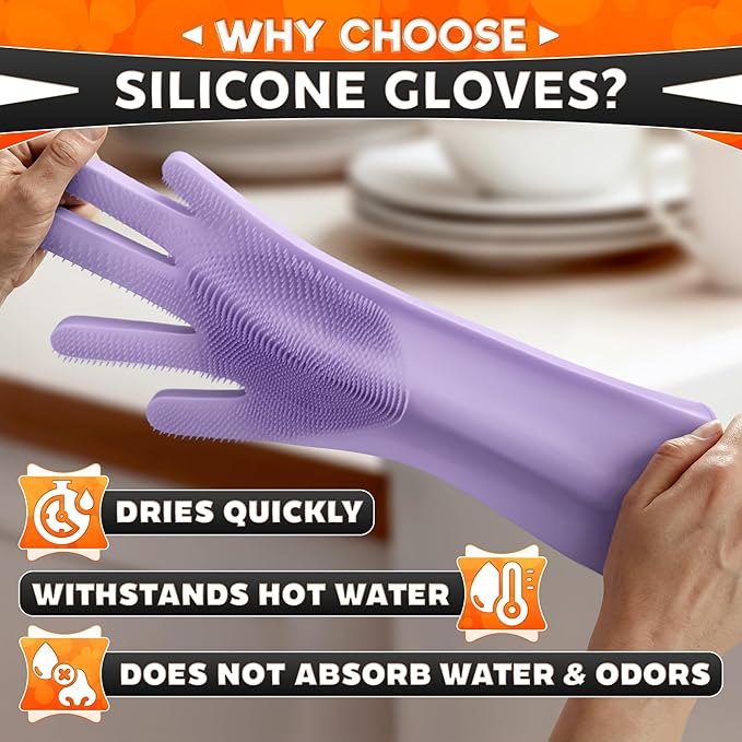 Cat & Dog Washing Gloves for Bathing – 2-in-1 Design Dog Scrubbing Gloves for - Image 3