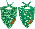 Realeaf St. Patrick's Day Dog Bandanas 2 Pack, Reversible Green Dog Scarf by Realeaf