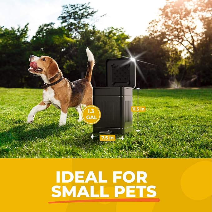 Small Dog Poop Trash Can Outside, 1.3 Gal Stainless Steel Dog Waste Trash Can - Image 2