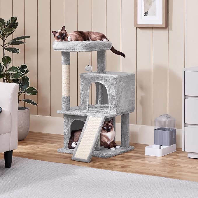 Yaheetech Cat Tree for Indoor Pets, 36in Tower Condo w/Extra Large Perch - Image 2