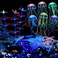 Uniclife 4 Pack Fish Tank Decorations Glowing Effect Aquarium Décor Small by UnicLife