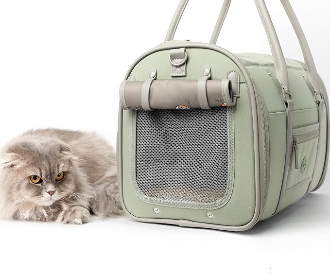 Soft-Sided Pet Carrier for Cats and Small Dogs – Stylish, Airline-Approved - Image 3