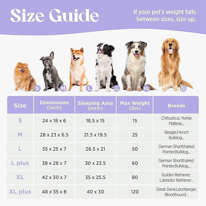 LE SURE Cute L-Plus Dog Beds, Orthopedic Waterproof Large Pet Bed - Image 5