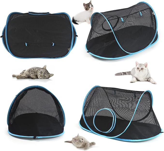 INTURN Cat Furniture Tent for Indoor and Outdoor Playpen Portable Cat Tunnels - Image 2