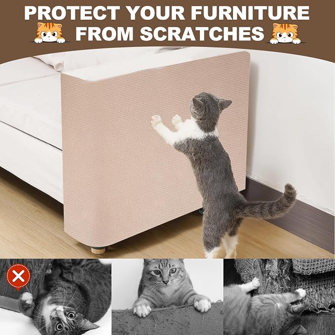 Cat Scratch Furniture Protector, 78.7"x15.8" Cat Scratching Mat, Trimmable - Image 4