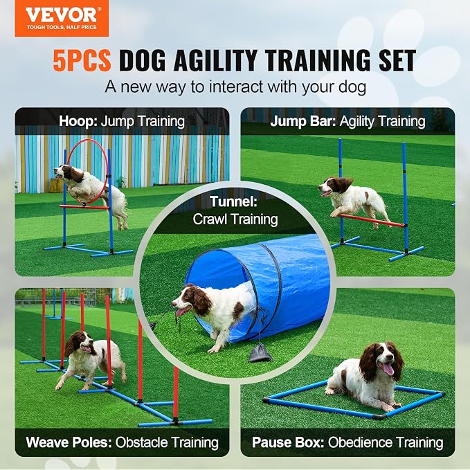 VEVOR Dog Agility Training Equipment, Dog Agility Course Backyard Set - Image 2