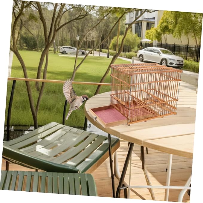 Lightweight Bird Cage Portable Woven Bird Carrier - Image 9