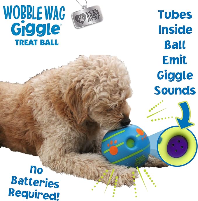 Wobble Wag Giggle Treat Ball- Interactive Dog Toy & Treat Dispenser, Fun Giggle - Image 5