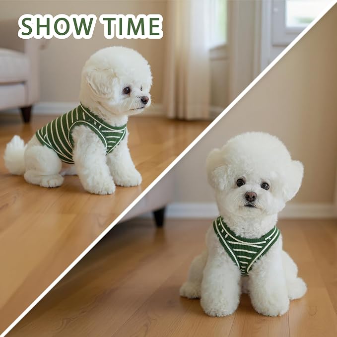 Dog Clothes, Stripe Dogs Shirts - Image 6