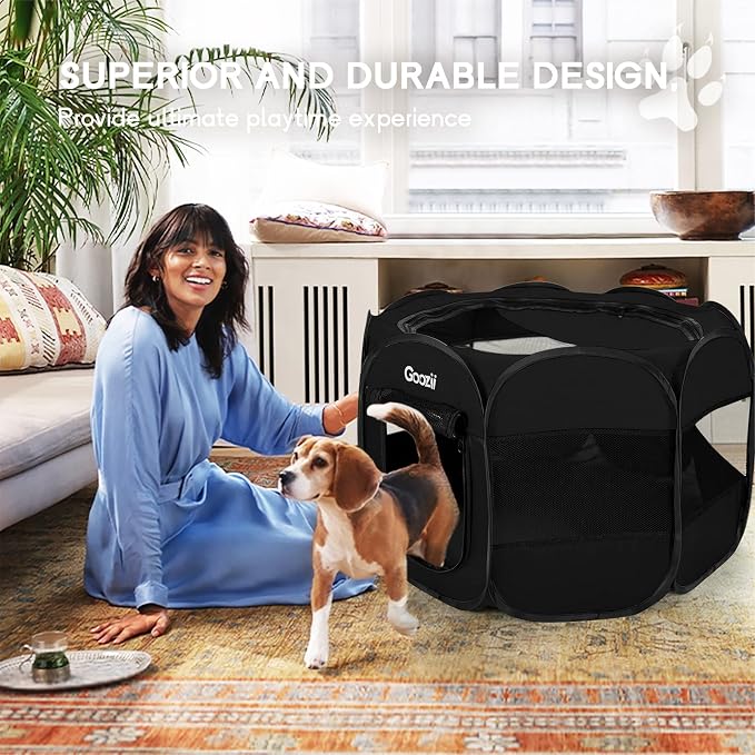 Foldable Portable Dog Playpen for Medium Dogs Indoor Outdoor, Big Dog Pet - Image 3