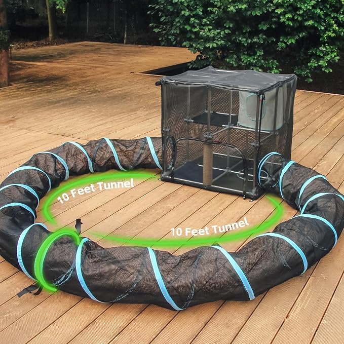 INTURN Cat Furniture Tent for Indoor and Outdoor Playpen Portable Cat Tunnels - Image 5