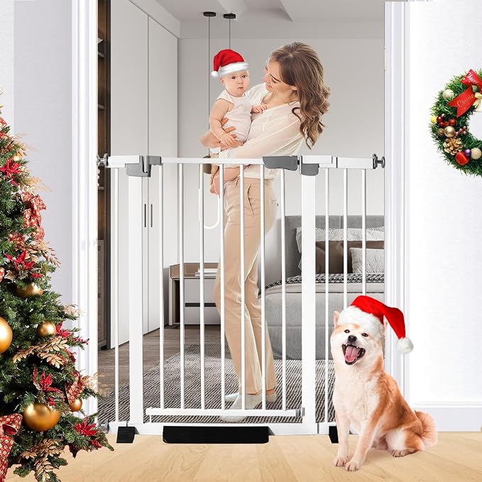 41" Tall Safety Pet Gate, Adjustable 29.92"-43.71" Wide, No Drilling Pressure by RGQPHANTOM