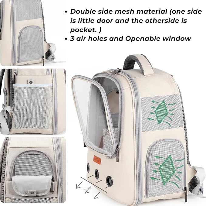 Lollimeow Pet Carrier Backpack, Bubble Backpack Carrier, Cats and Puppies - Image 4