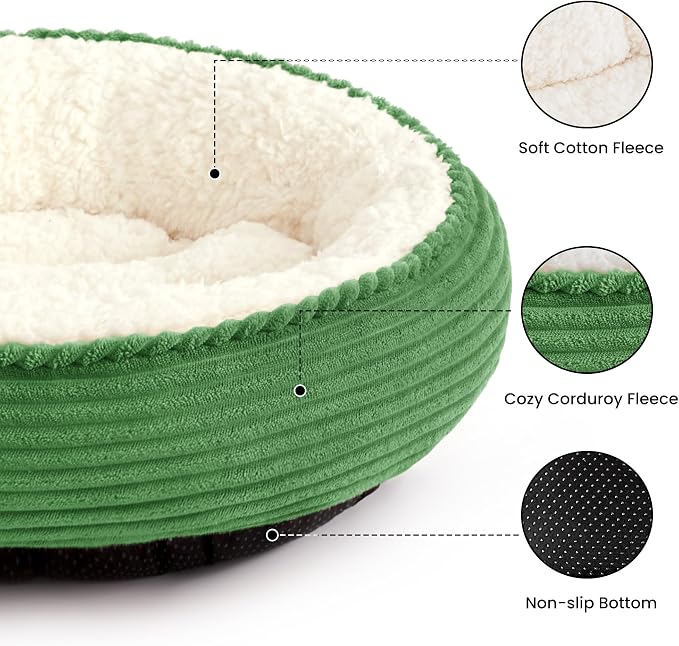 Love's cabin Round Donut Cat and Dog Cushion Bed, 20in Pet Bed - Image 2