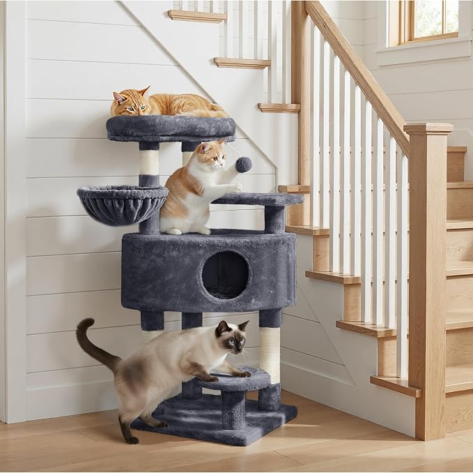 Yaheetech 46in Cat Tree Tower | Multi-Level Indoor Activity Center - Image 2