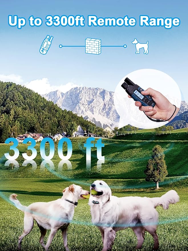 Bousnic Dog Shock Collar 2 Dogs - 3300 ft Waterproof Training Collar - Image 2