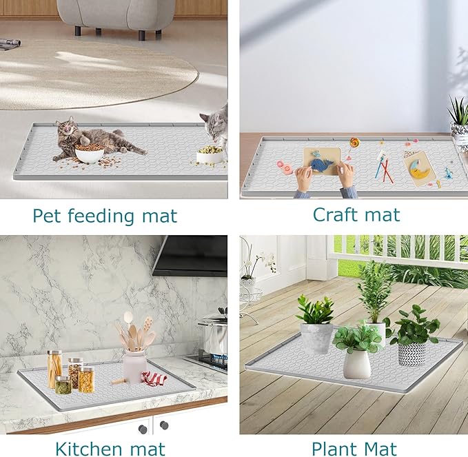 Cat Litter Mat for Litter Box, Silicone Large Cat Litter Trapping Mat - Image 7