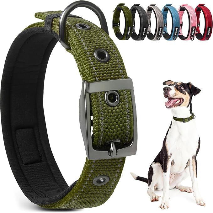 PetiFine Dog Collars for Medium Dogs, Neoprene Padded and Adjustable, by PetiFine