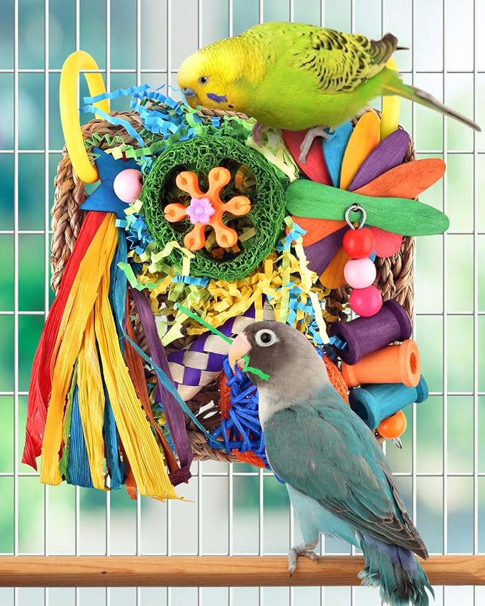 ERKOON Bird Cockatiel Toys Foraging Toys Hanging Parrot Toys - Image 9