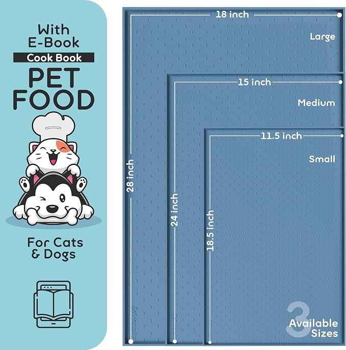 Dog Food Mat - 24x15 Raised Edges Dogs Mat - Image 2