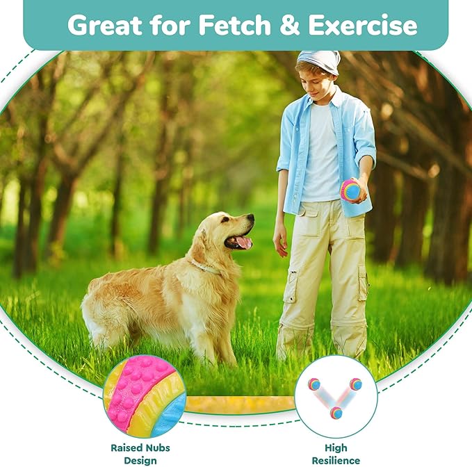 SPOT Sensory Ball Dog Toy for Soft Chewers – 3.25-Inch Durable TPR Rubber Ball - Image 4