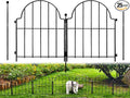 Garden Fence, 17in x 27.5 ft Arched Rustproof Metal No Dig Fence Garden Fence by Blingluck