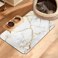 Abstract Marble Dog Food Mat, Quick Dry Dog Placemat Non Slip Rubber Backing by Unknown
