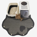 Cute Cat Litter Mat 35”x24”, Litter Box Mat, Litter Trapping Mat, Soft on Kitty by Rarenut