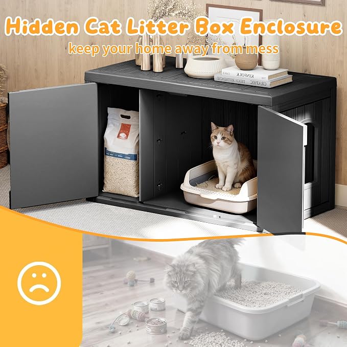 Cat Litter Box Enclosure, Indoor Outdoor Cat House - Image 6