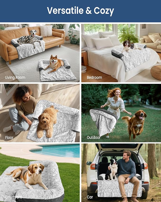 Calming Large Dog Bed for Couch, 41 x 37 inch Removable Couch Cover for Dogs - Image 7