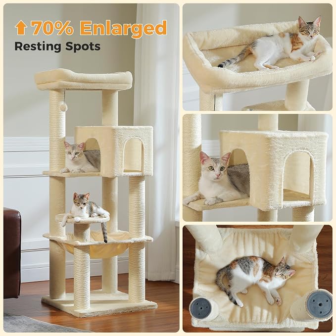 Large Cat Tree with Reinforced Scratching Posts - Image 4