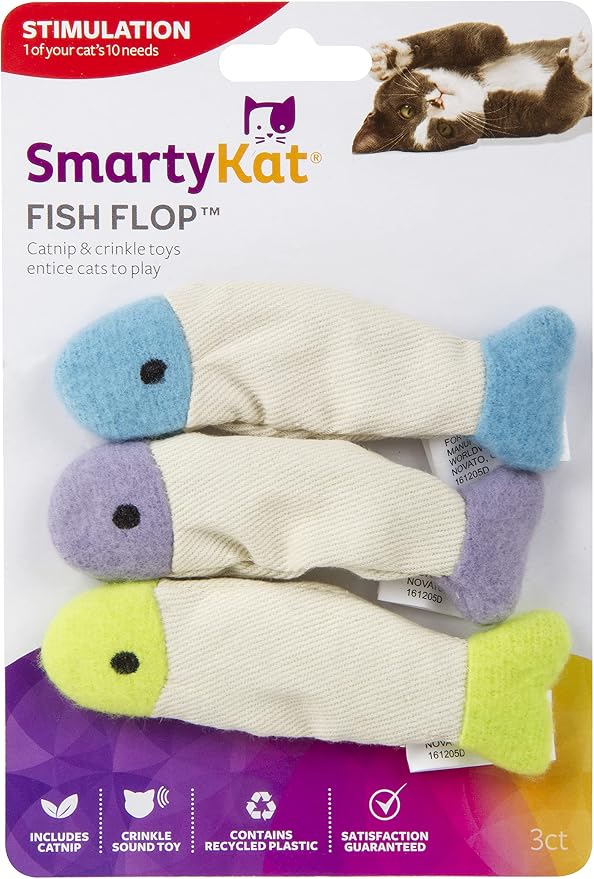SmartyKat Fish Flop Crinkle Catnip Cat Toys - Image 7