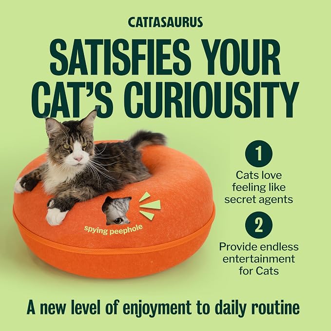 Cattasaurus Peekaboo Cat Cave, Extra Spacious - Image 5