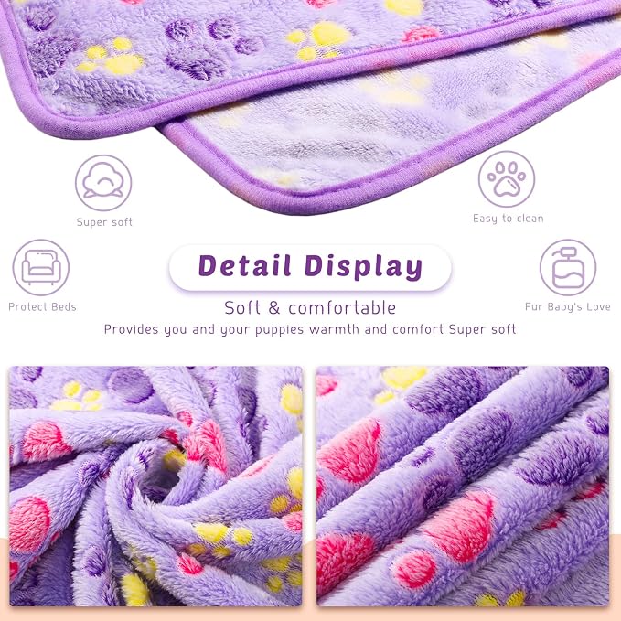 Tegeme 8 Pcs Fleece Dog Blankets - Image 2