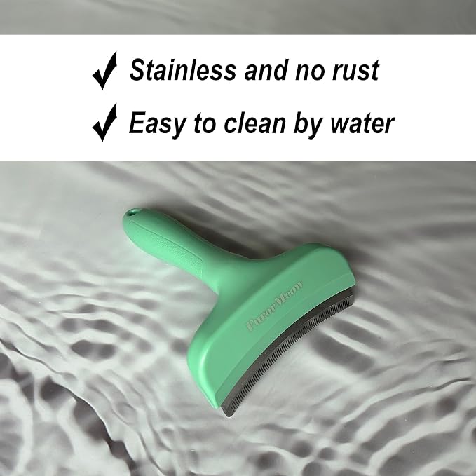 Pet Deshedding Tool with Curve Blade, Cat Grooming Brush, Tight V-shaped Teeth - Image 6