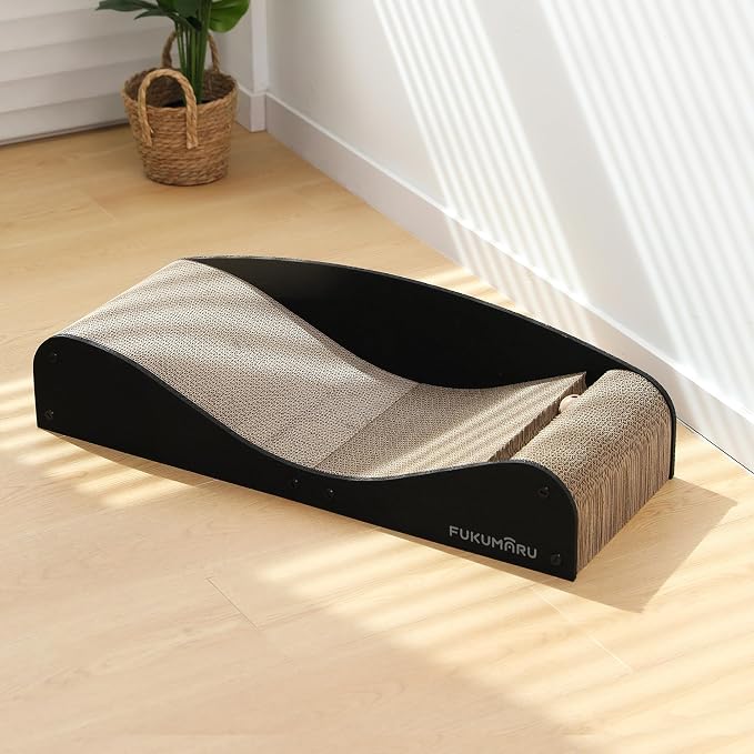 FUKUMARU Cardboard Cat Scratcher Bed, Extra Long 29.1 Inch Cat Scratch Bed - Image 8