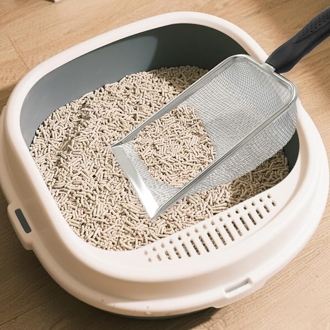 Murtenze Stainless Steel Cat Litter Scoop, Non-Stick Coated Metal Fine Sand - Image 5
